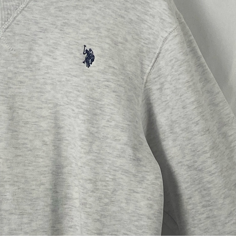 U.S. Polo Assn. Men's Light Gray Pullover Crew Neck Sweater Size Medium - Picture 6 of 16